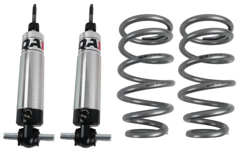 QA1 GM Pro Front Coil-Over System - Single Adj. - 10in x 350lbs/in - Flat Large - Aluminum