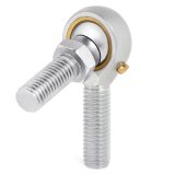 QA1 V Series 3-Pc Rod End - Male/Right Hand - 6mm Bore x M6x1.0 w/Stud - Carbon Steel thumbnail 2