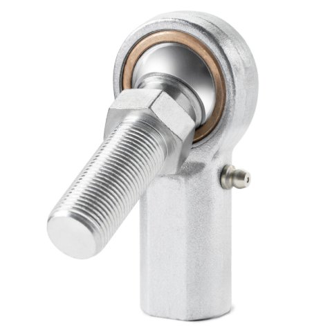 QA1 V Series 3-Pc Rod End - Female/Right Hand - 6mm Bore x M6x1.0 w/Stud & Zerk - Carbon Steel thumbnail 2