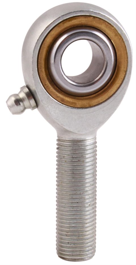 QA1 V Series 3-Pc Rod End - Male/Left Hand - .25in Bore x 1/4-28 w/Zerk - Carbon Steel