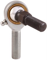 QA1 V Series 3-Pc Rod End - Male/Left Hand - .4375in Bore x 7/16-20 w/Stud & Zerk - Carbon Steel thumbnail 1