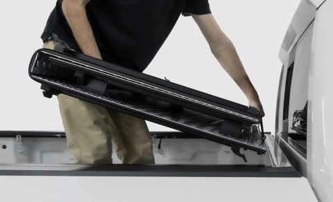 Access LOMAX 2024 Toyota Tacoma 5ft Bed Folding Hard Cover - Black Urethane thumbnail 2
