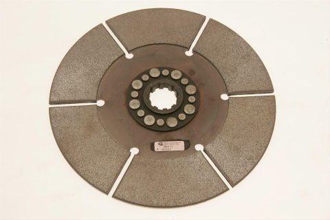 McLeod Disc Sintered Iron HCF 10.5inX1-3/16X18 Spline Solid Hub 16 Riv .330 Thick