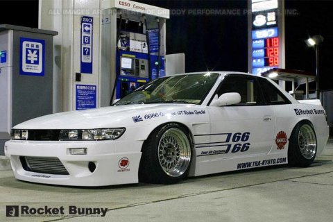 GReddy 89-93 Nissan Silvia 2Dr Full Rocket Bunny (PS13) F,S,R Aero Kit V1 **Must Ask/Call to Order** thumbnail 5