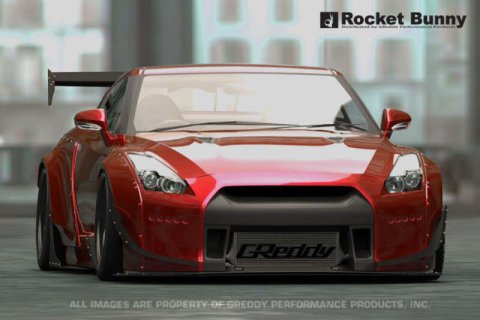 GReddy Rocket Bunny R35 V2 Front Canards (FRP) thumbnail 1