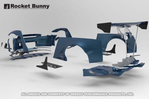 GReddy Rocket Bunny R35 V2 Front Canards (FRP) thumbnail 4