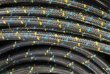 GReddy AN10 Reusable Hose Nylon Braided, Black/Gold/Blue 1 FT thumbnail 6