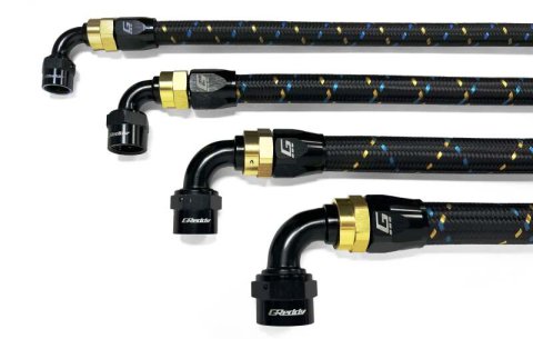 GReddy AN04 REUSABLE HOSE NYLON BRAIDED BLACK/GOLD/BLUE (PRICE PER FOOT) thumbnail 7