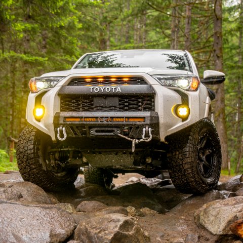 Cali Raised 14-24 Toyota 4Runner Stealth Bumper - No Bull Bar / 32In Led Bar Spot thumbnail 2