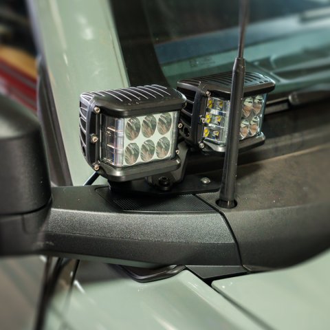 Cali Raised 2021+ Ford Raptor Ditch Light Mount Kit - 2 3X2 18W Amber Led Pods/2 3X2 18W thumbnail 2