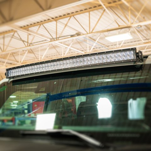 Cali Raised 2021+ Ford Raptor Roof Light Bar Mounting Kit - 5D Optic Osram 42 Inch Dual Row Curved thumbnail 1