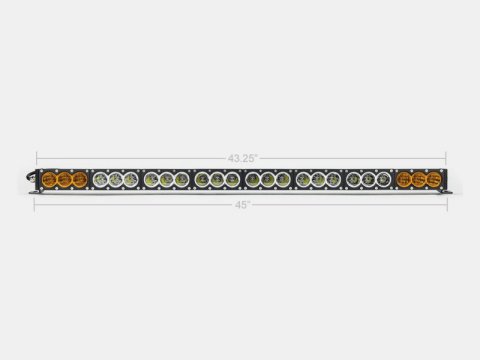 Cali Raised 43 Amber/White Dual Function Led Bar - Dual Function Wire Harness/Small Dual Function S
