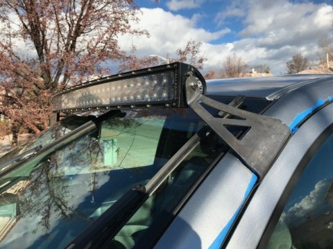 Cali Raised 2007-2021 Toyota Tundra 52 Curved Led Light Bar Roof Brackets Kit For - W/5D Optic Osr thumbnail 2