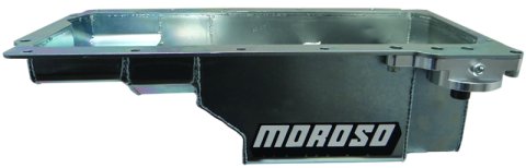 Moroso GM LS Swap (w/Rear Sump & Spin-On Oil Filter Adapter) Wet Sump 7qt 6in Steel Oil Pan thumbnail 1