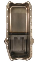 Moroso Pre-80 Chevrolet Small Block (w/Driver Side Dipstick) Wet Sump 7qt 9.5in Steel Oil Pan - Blk thumbnail 3