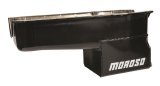 Moroso 80-85 Chevrolet SBC (w/Passenger Side Dipstick) Wet Sump 7qt 9.5in Steel Oil Pan - Black thumbnail 1