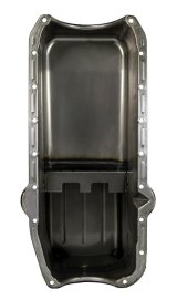 Moroso 80-85 Chevrolet SBC (w/Passenger Side Dipstick) Wet Sump 7qt 9.5in Steel Oil Pan - Black thumbnail 3