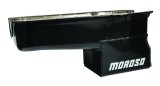 Moroso 80-85 Chevrolet SBC (w/Passenger Side Dipstick) Wet Sump 7qt 9.5in Steel Oil Pan - Black thumbnail 6