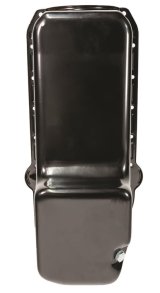 Moroso 80-85 Chevrolet Small Block (w/Pssngr Side Dipstick) Wet Sump 5qt 7.5in Steel Oil Pan - Black thumbnail 4