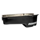 Moroso 80-85 Chevrolet Small Block (w/Pssngr Side Dipstick) Wet Sump 5qt 7.5in Steel Oil Pan - Black thumbnail 7