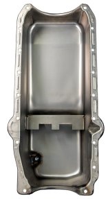 Moroso 1986+ Chevrolet Small Block (w/Passenger Side Dipstick) Wet Sump 5qt 7.5in Steel Oil Pan- Blk thumbnail 3