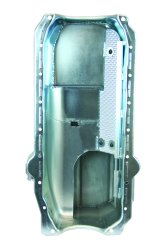 Moroso 80-85 Chevrolet SBC (w/Passenger Side Dipstick) Wet Sump 5.5qt 7.5in Steel Oil Pan - Black thumbnail 5