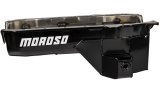 Moroso 80-85 Chevrolet SBC (w/Passenger Side Dipstick) Wet Sump 5.5qt 7.5in Steel Oil Pan - Black thumbnail 6