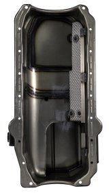 Moroso 80-85 Chevrolet SBC (w/Passenger Side Dipstick) Wet Sump 5.5qt 7.5in Steel Oil Pan - Black thumbnail 8