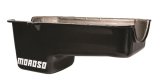 Moroso 80-85 Chevrolet SBC (w/Passenger Side Dipstick) Wet Sump 6qt 8.25in Steel Oil Pan - Blk thumbnail 2