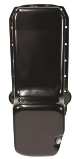 Moroso 80-85 Chevrolet SBC (w/Passenger Side Dipstick) Wet Sump 6qt 8.25in Steel Oil Pan - Blk thumbnail 4