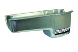 Moroso 80-85 Chevrolet SBC (w/Passenger Side Dipstick) Wet Sump 6qt 8.25in Steel Oil Pan - Blk thumbnail 6