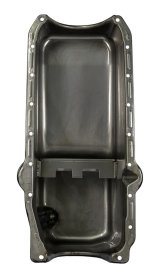 Moroso 1986+ Chevrolet SBC (w/Passenger Side Dipstick) Wet Sump 6qt 8.25in Steel Oil Pan - Black thumbnail 3