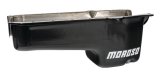 Moroso 1986+ Chevrolet SBC (w/Passenger Side Dipstick) Wet Sump 6qt 8.25in Steel Oil Pan - Black thumbnail 9