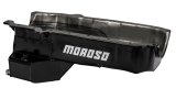 Moroso 86-Up Chevrolet SBC (w/Passenger Side Dipstick) Wet Sump 5.5qt 7.5in Steel Oil Pan - Black thumbnail 8