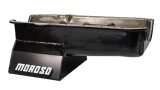 Moroso Pre-80 Chevrolet Small Block (w/Driver Side Dipstick) Wet Sump 7qt 8.25in Steel Oil Pan -Blk thumbnail 1