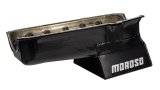 Moroso Pre-80 Chevrolet Small Block (w/Driver Side Dipstick) Wet Sump 7qt 8.25in Steel Oil Pan -Blk thumbnail 2