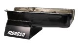 Moroso Pre-80 Chevrolet Small Block (w/Driver Side Dipstick) Wet Sump 7qt 8.25in Steel Oil Pan -Blk thumbnail 7