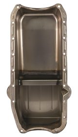Moroso 80-85 Chevrolet SBC (w/Passenger Side Dipstick) Wet Sump 7qt 8.25in Steel Oil Pan - Black thumbnail 5