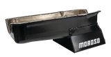 Moroso 80-85 Chevrolet SBC (w/Passenger Side Dipstick) Wet Sump 7qt 8.25in Steel Oil Pan - Black thumbnail 9