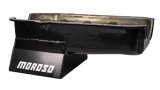 Moroso 80-85 Chevrolet SBC (w/Passenger Side Dipstick) Wet Sump 7qt 8.25in Steel Oil Pan - Black thumbnail 2