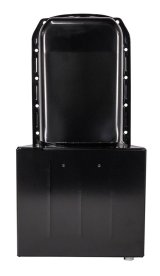 Moroso 80-85 Chevrolet SBC (w/Passenger Side Dipstick) Wet Sump 7qt 8.25in Steel Oil Pan - Black thumbnail 4
