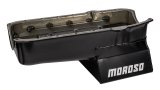 Moroso 80-85 Chevrolet SBC (w/Passenger Side Dipstick) Wet Sump 7qt 8.25in Steel Oil Pan - Black thumbnail 6