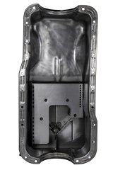 Moroso Ford 351W (w/Front Sump) Kicked Out Road Race Baffled 9qt 8in Steel Oil Pan thumbnail 4