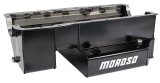 Moroso Ford 351W (w/Rear Sump) Kicked Out Circle Track Baffled Wet Sump 9qt 7.5in Steel Oil Pan thumbnail 2