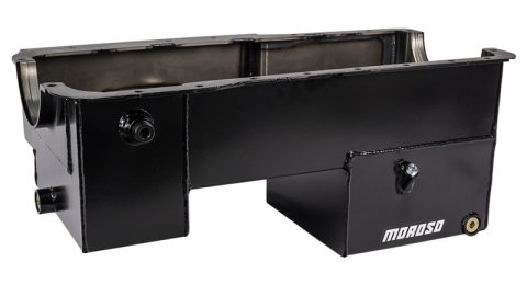 Moroso Ford 351W (w/Rear Sump & Billet End Seals) Power Pouch Wet Sump 7qt 9in Steel Oil Pan thumbnail 6