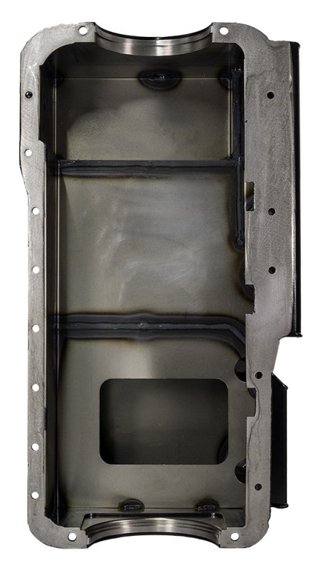 Moroso Ford 351W (w/Rear Sump & Billet End Seals) Power Pouch Wet Sump 7qt 9in Steel Oil Pan thumbnail 9