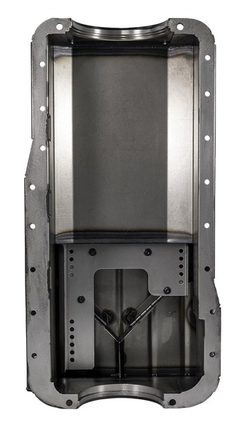 Moroso Ford 351W (w/Front Sump & Billet End Seals) Road Race Baffled Wet Sump 7qt 8in Steel Oil Pan thumbnail 3