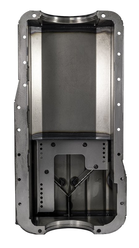 Moroso Ford 351W (w/Front Sump & Billet End Seals) Road Race Baffled Wet Sump 7qt 8in Steel Oil Pan thumbnail 8
