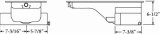 Moroso Ford 4.6/5.4L (w/Rear Sump) Kicked Out Wet Sump 7qt 6.5in Steel Oil Pan thumbnail 5
