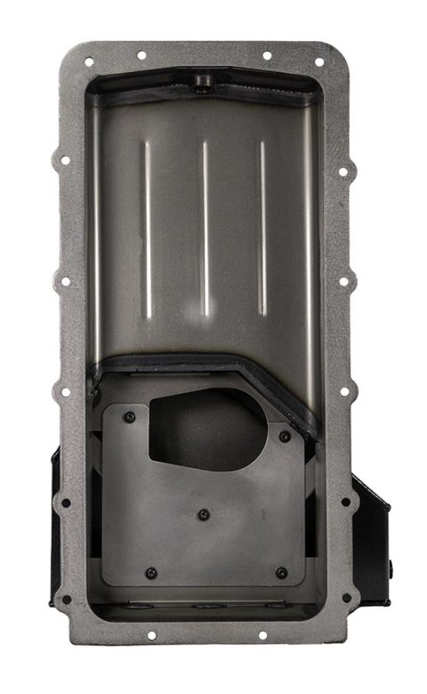 Moroso Ford 5.0 Coyote (w/Rear Sump) Road Race Baffled Wet Sump 9qt 6-5/8in Steel Oil Pan thumbnail 5